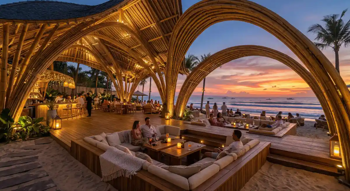 Luxury commercial interior design for a beachfront hospitality venue in Bali