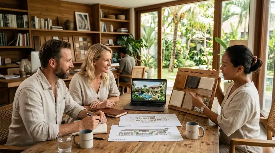 Professional interior design consultation in Bali for luxury property investment