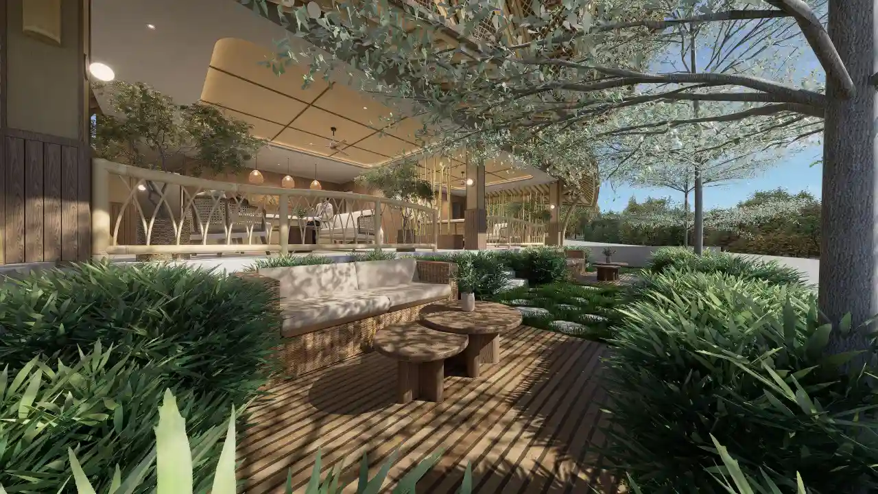 Render — Lokalé garden deck lounge