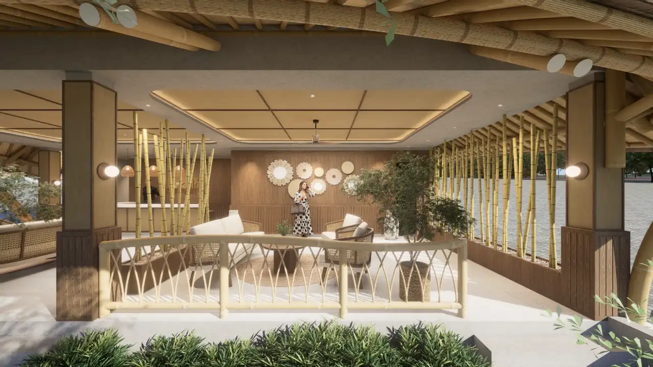 Design render of the Lokalé lounge